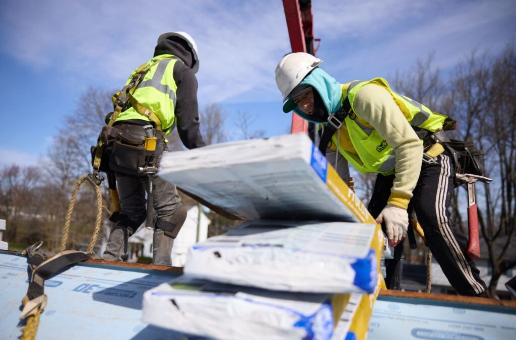 Emerald Roofing and Siding specialist carrying out roof installation in Pearl River, NY, highlighting expertise, reliability, and trusted local service. Roof Installation near me.