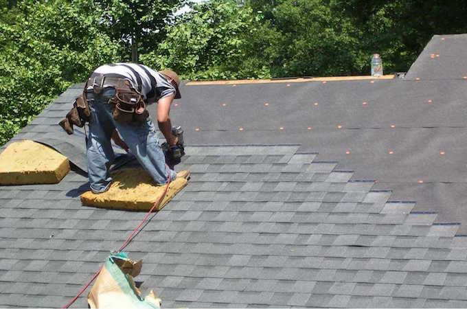Shingle roofers installation process