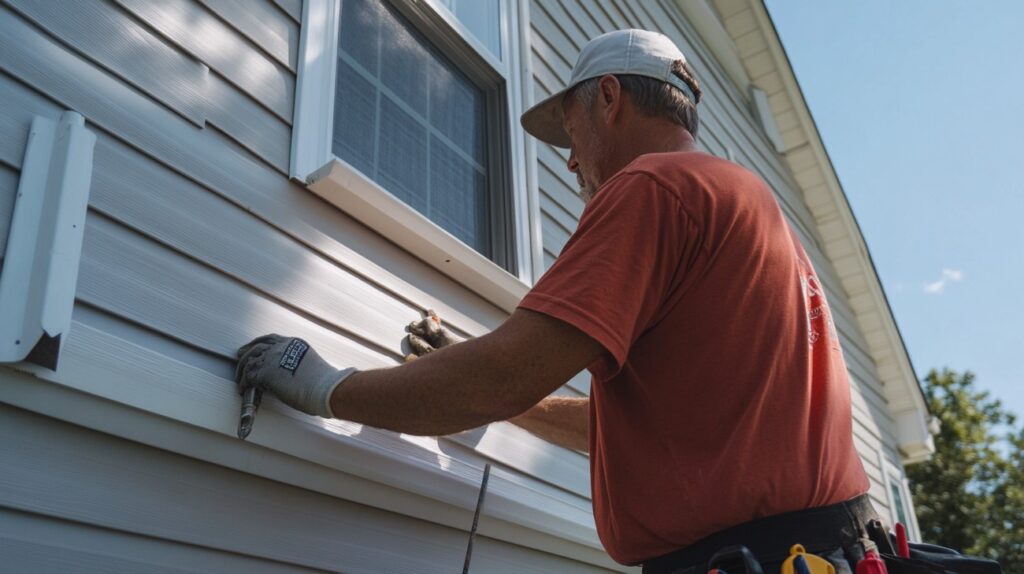 Exterior Siding Repair Work in Pearl River